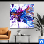 Bild Edelstahloptik Fluid Art Floral Quadrat Produktvorschau mit dem Bild Fluid Art Floral No.2 im Format Quadrat.