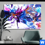 Bild Edelstahloptik Fluid Art Floral Querformat Produktvorschau mit dem Bild Fluid Art Floral No.2 im Format Querformat.
