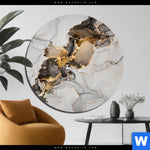 Bild Edelstahloptik Fluid Art Gold Rund Produktvorschau mit dem Bild Fluid Art Gold im Format Rund.