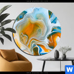 Bild Edelstahloptik Fluid Art Lagune Rund Produktvorschau mit dem Bild Fluid Art Lagune im Format Rund.