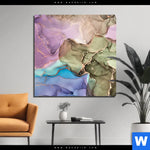 Bild Edelstahloptik Fluid Art Summertime Quadrat Produktvorschau mit dem Bild Fluid Art Summertime im Format Quadrat.