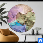 Bild Edelstahloptik Fluid Art Summertime Rund Produktvorschau mit dem Bild Fluid Art Summertime im Format Rund.