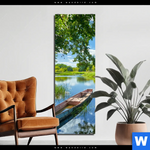 Bild Edelstahloptik Flusslandschaft Schmal Produktvorschau mit dem Bild Flusslandschaft im Format Schmal.