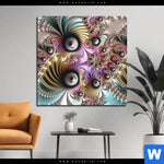 Bild Edelstahloptik Fraktale Kunst No 1 Quadrat Produktvorschau mit dem Bild Fraktale Kunst No.1 im Format Quadrat.