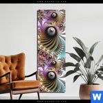 Bild Edelstahloptik Fraktale Kunst No 1 Schmal Produktvorschau mit dem Bild Fraktale Kunst No.1 im Format Schmal.