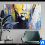 Bild Edelstahloptik Frau Martini Cocktail Querformat Produktvorschau mit dem Bild Frau & Martini Cocktail im Format Querformat.