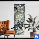 Bild Edelstahloptik Freiheitsstatue Im Sandsturm Schmal Produktvorschau mit dem Bild Freiheitsstatue im Sandsturm im Format Schmal.