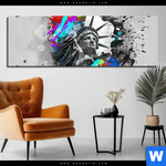 Bild Edelstahloptik Freiheitsstatue Pop Art No 1 Panorama Produktvorschau mit dem Bild Freiheitsstatue Pop Art No.1 im Format Panorama.