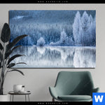 Bild Edelstahloptik Frostiger Wald Querformat Produktvorschau mit dem Bild Frostiger Wald im Format Querformat.