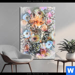 Bild Edelstahloptik Fuchs Blumen Hochformat Produktvorschau mit dem Bild Fuchs & Blumen im Format Hochformat.