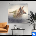 Bild Edelstahloptik Fuchs Wald Quadrat Produktvorschau mit dem Bild Fuchs & Wald im Format Quadrat.