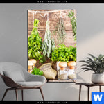 Bild Edelstahloptik Getrocknete Kraeuter Hochformat Produktvorschau mit dem Bild Getrocknete Kräuter im Format Hochformat.