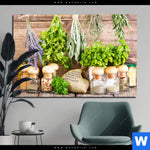 Bild Edelstahloptik Getrocknete Kraeuter Querformat Produktvorschau mit dem Bild Getrocknete Kräuter im Format Querformat.