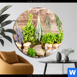 Bild Edelstahloptik Getrocknete Kraeuter Rund Produktvorschau mit dem Bild Getrocknete Kräuter im Format Rund.