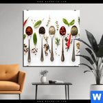 Bild Edelstahloptik Gewuerzvielfalt Quadrat Produktvorschau mit dem Bild Gewürzvielfalt im Format Quadrat.