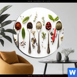 Bild Edelstahloptik Gewuerzvielfalt Rund Produktvorschau mit dem Bild Gewürzvielfalt im Format Rund.