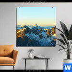 Bild Edelstahloptik Gipfel In Den Alpen Quadrat Produktvorschau mit dem Bild Gipfel in den Alpen im Format Quadrat.