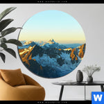 Bild Edelstahloptik Gipfel In Den Alpen Rund Produktvorschau mit dem Bild Gipfel in den Alpen im Format Rund.