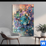 Bild Edelstahloptik Glaenzende Sukkulenten Hochformat Produktvorschau mit dem Bild Glänzende Sukkulenten im Format Hochformat.