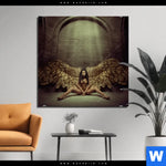 Bild Edelstahloptik Goldene Fluegel Quadrat Produktvorschau mit dem Bild Goldene Flügel im Format Quadrat.