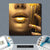 Bild Edelstahloptik Goldene Lippen Quadrat Materialbild