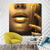 Bild Edelstahloptik Goldene Lippen Quadrat Produktvorschau