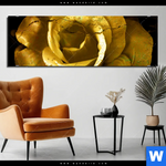 Bild Edelstahloptik Goldene Rose Panorama Produktvorschau mit dem Bild Goldene Rose im Format Panorama.