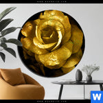Bild Edelstahloptik Goldene Rose Rund Produktvorschau mit dem Bild Goldene Rose im Format Rund.
