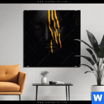 Bild Edelstahloptik Goldene Traenen Quadrat Produktvorschau mit dem Bild Goldene Tränen im Format Quadrat.