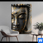 Bild Edelstahloptik Goldener Buddha Fluid Art Hochformat Produktvorschau mit dem Bild Goldener Buddha Fluid Art im Format Hochformat.