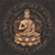 Bild Edelstahloptik Goldener Buddha No 2 Hochformat