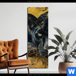 Bild Edelstahloptik Goldener Panther Schmal Produktvorschau mit dem Bild Goldener Panther im Format Schmal.