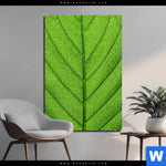 Bild Edelstahloptik Gruene Blattadern Hochformat Produktvorschau mit dem Bild Grüne Blattadern im Format Hochformat.