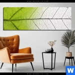 Bild Edelstahloptik Gruenes Blatt Panorama Produktvorschau mit dem Bild Grünes Blatt im Format Panorama.