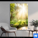 Bild Edelstahloptik Herbstlicher Wald Hochformat Produktvorschau mit dem Bild Herbstlicher Wald im Format Hochformat.