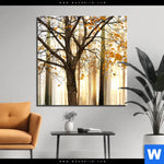 Bild Edelstahloptik Herbstspaziergang Quadrat Produktvorschau mit dem Bild Herbstspaziergang im Format Quadrat.