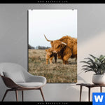 Bild Edelstahloptik Highlander Familie Hochformat Produktvorschau mit dem Bild Highlander Familie im Format Hochformat.