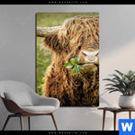 Bild Edelstahloptik Hochland Rind Mit Nasenring Hochformat Produktvorschau mit dem Bild Hochland-Rind mit Nasenring im Format Hochformat.