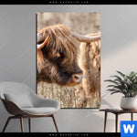 Bild Edelstahloptik Hochlandrind Auf Weide Hochformat Produktvorschau mit dem Bild Hochlandrind auf Weide im Format Hochformat.