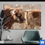 Bild Edelstahloptik Hochlandrind Auf Weide Querformat Produktvorschau mit dem Bild Hochlandrind auf Weide im Format Querformat.