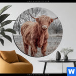 Bild Edelstahloptik Hochlandrind No 1 Rund Produktvorschau mit dem Bild Hochlandrind No.1 im Format Rund.