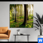 Bild Edelstahloptik Im Tiefen Wald Quadrat Produktvorschau mit dem Bild Im tiefen Wald im Format Quadrat.