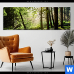 Bild Edelstahloptik Im Wald Panorama Produktvorschau mit dem Bild Im Wald im Format Panorama.