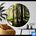 Bild Edelstahloptik Im Wald Rund Produktvorschau mit dem Bild Im Wald im Format Rund.