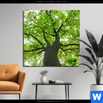 Bild Edelstahloptik Imposanter Baum Quadrat Produktvorschau mit dem Bild Imposanter Baum im Format Quadrat.