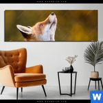 Bild Edelstahloptik Junger Fuchs Panorama Produktvorschau mit dem Bild Junger Fuchs im Format Panorama.