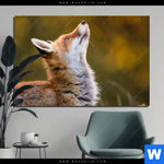 Bild Edelstahloptik Junger Fuchs Querformat Produktvorschau mit dem Bild Junger Fuchs im Format Querformat.