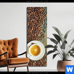 Bild Edelstahloptik Kaffee Genuss Schmal Produktvorschau mit dem Bild Kaffee-Genuss im Format Schmal.