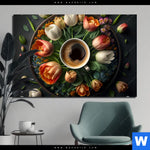Bild Edelstahloptik Kaffee Inmitten Wunderschoener Blumen Querformat Produktvorschau mit dem Bild Kaffee inmitten wunderschöner Blumen im Format Querformat.