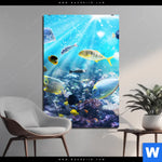 Bild Edelstahloptik Korallenriff Im Ozean Hochformat Produktvorschau mit dem Bild Korallenriff im Ozean im Format Hochformat.